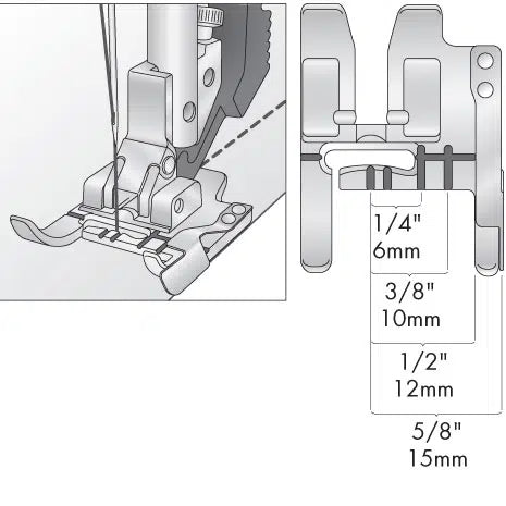 Pfaff Nahtzugabenfuß für IDT-System