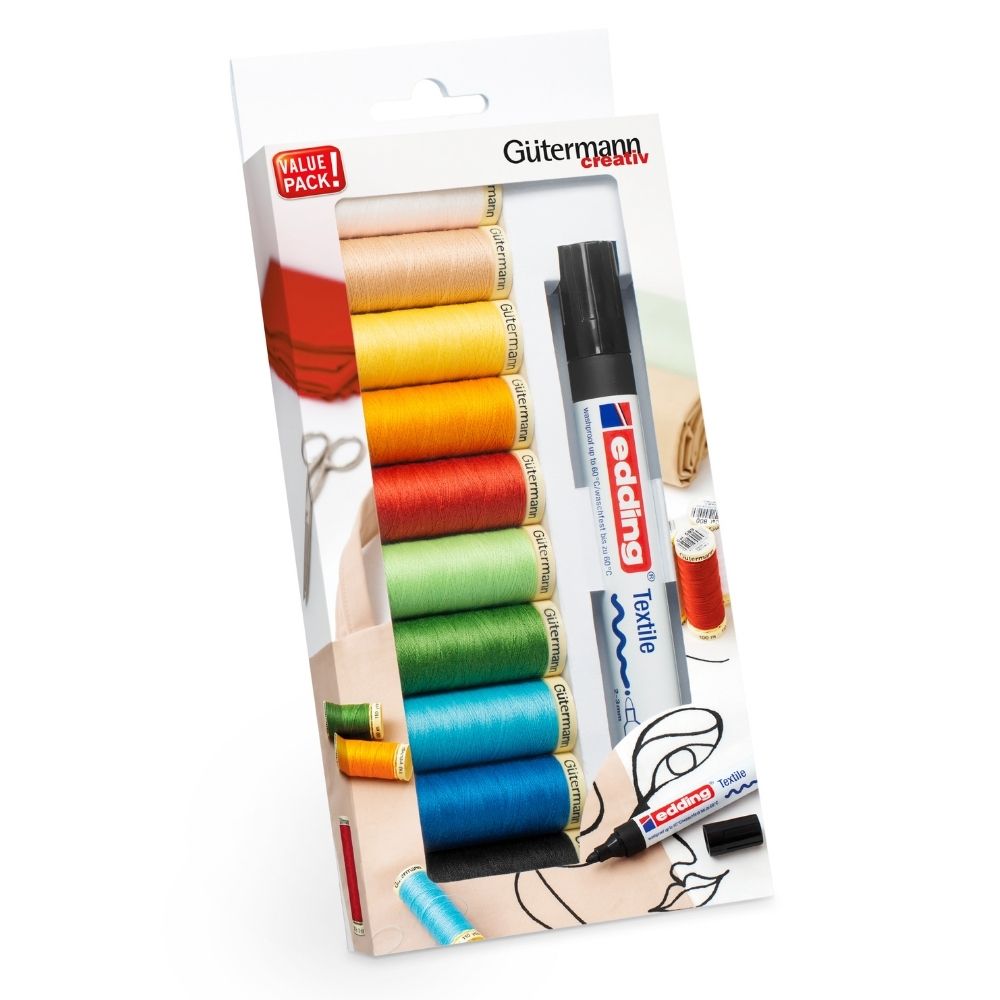 Gütermann Nähfaden-Set mit Textilmarker