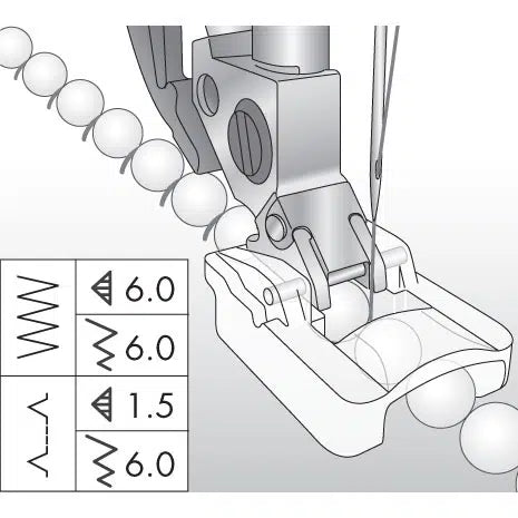 Pfaff Perlenfuß (6 mm)