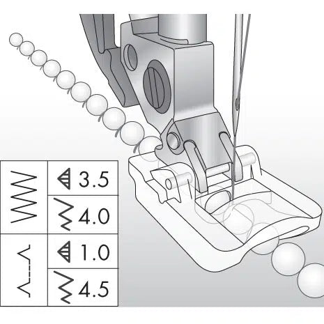 Pfaff Perlenfuß (4 mm)