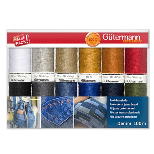 Gütermann Nähfaden-Set Denim / 12