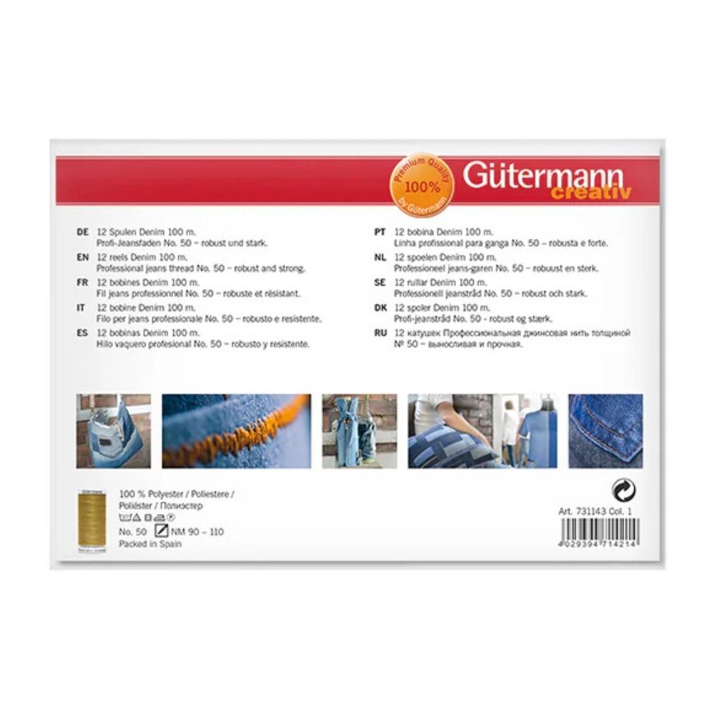 Gütermann Nähfaden-Set Denim / 12