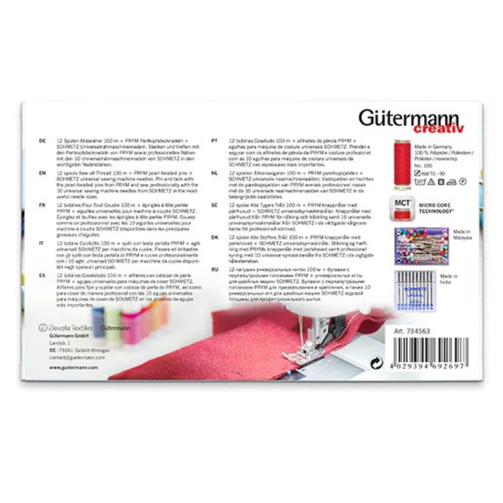 Gütermann Nähfaden-Set mit Steck- und Nähmaschinennadeln