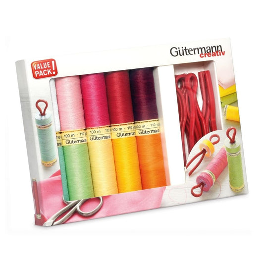 Gütermann Nähfaden-Set mit 10 Bobbin-Clips