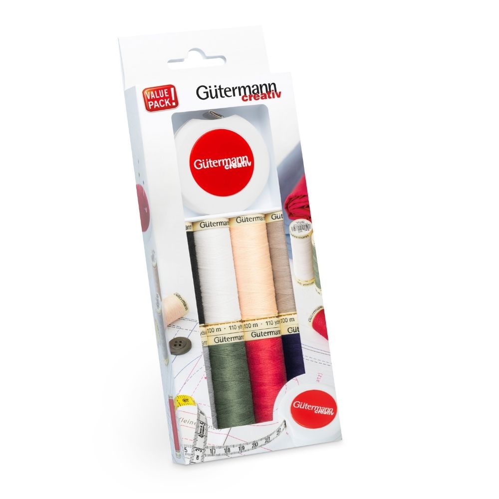 Gütermann Nähfaden-Set mit Rollmaßband