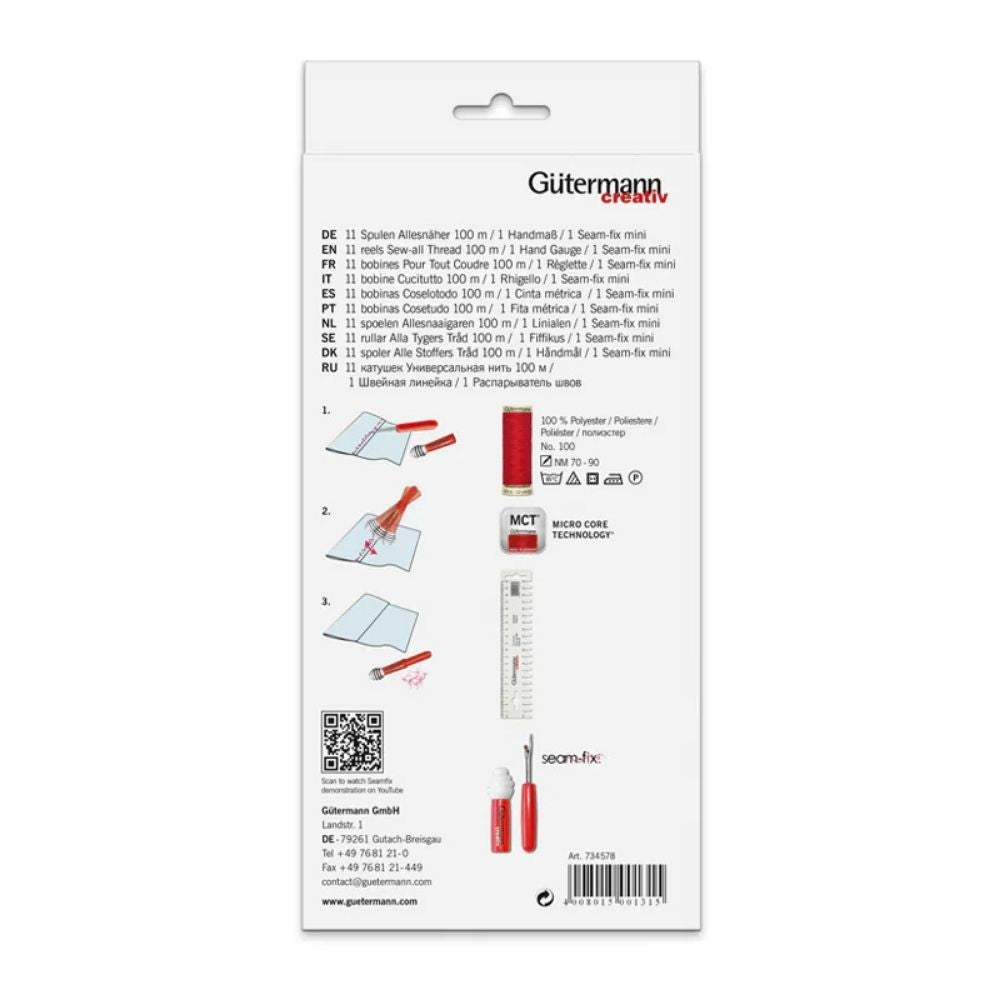Gütermann Nähfaden-Set mit Handmaß und Seam-fix mini