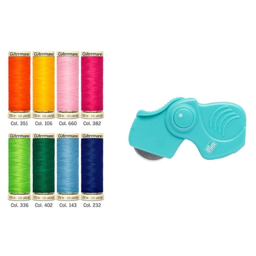 Gütermann Nähfaden-Set mit Klapp-Rollschneider