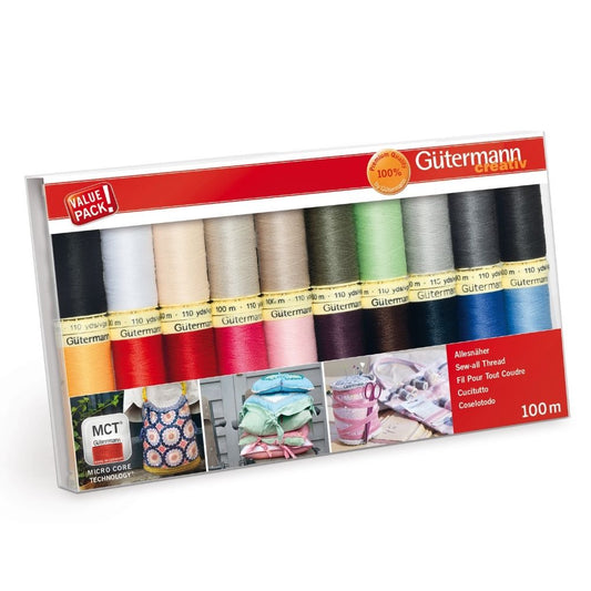 Gütermann Nähfaden-Set Allesnäher 20 Spulen / bunt