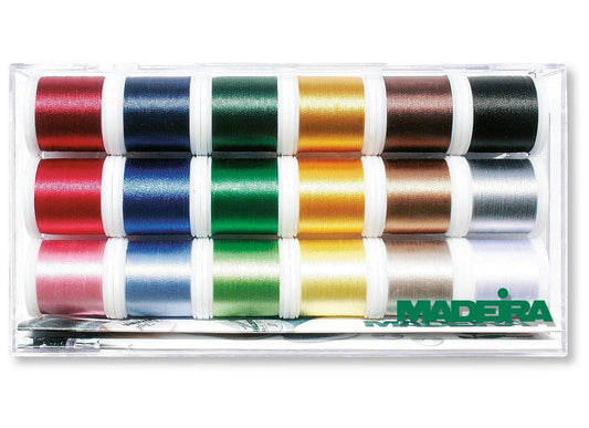 Madeira Rayon No. 40 Stickgarnbox (18 x 200m)