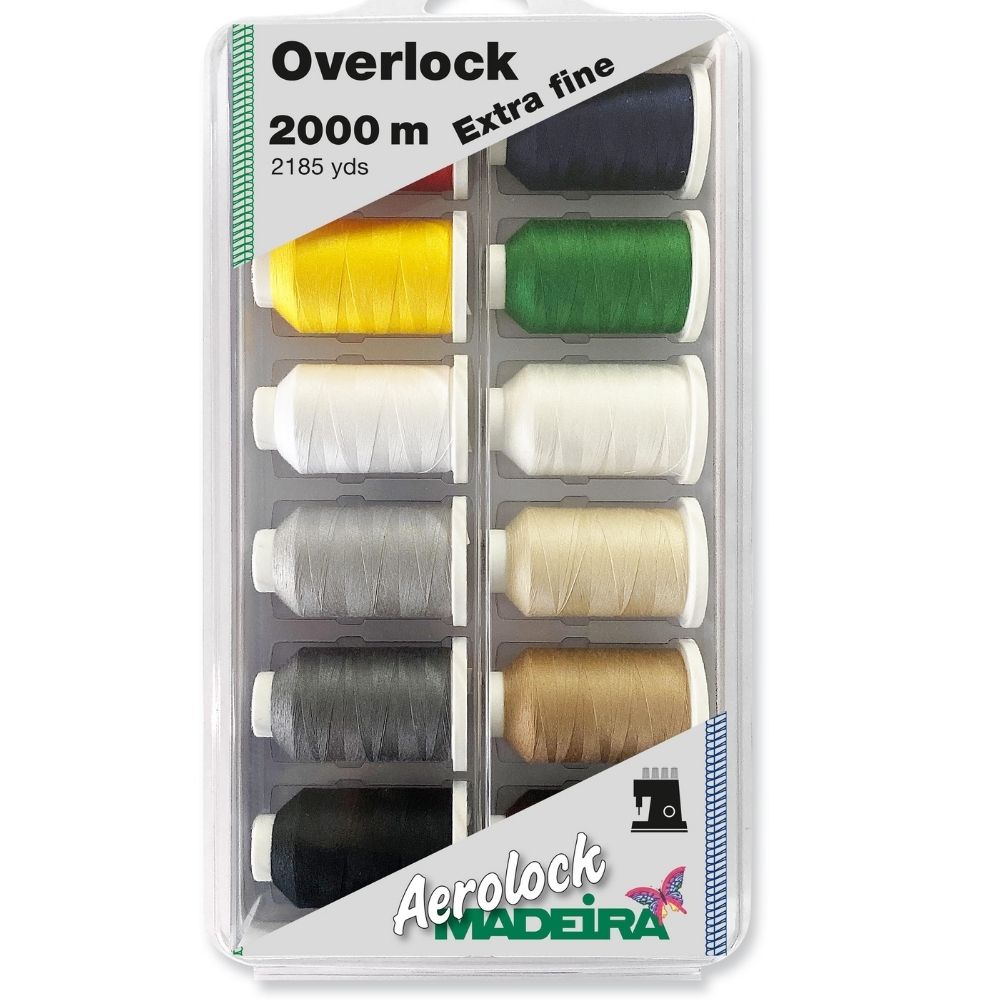 Madeira Aerolock No. 180 Miniking Box (12 x 2000m) Uni-Farben
