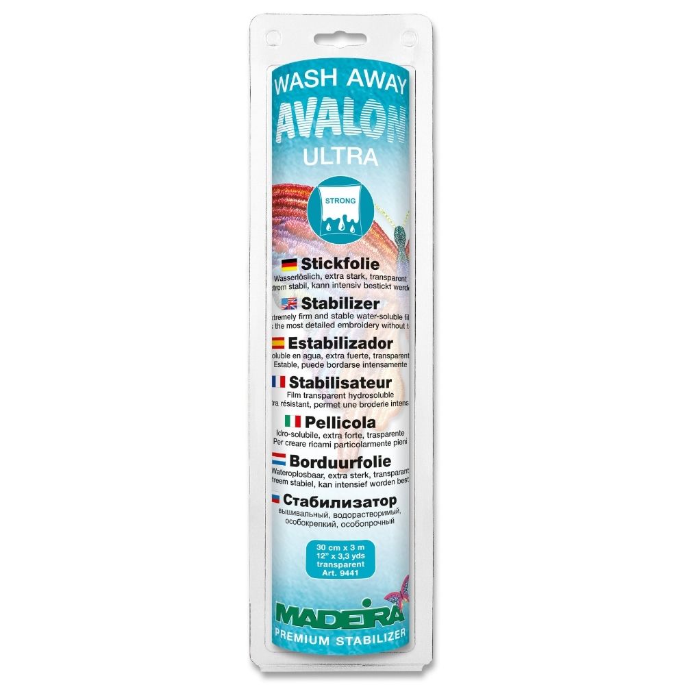 Madeira Avalon Ultra extra stabiles, wasserlösliches Stickvlies, 30 cm x 3 m