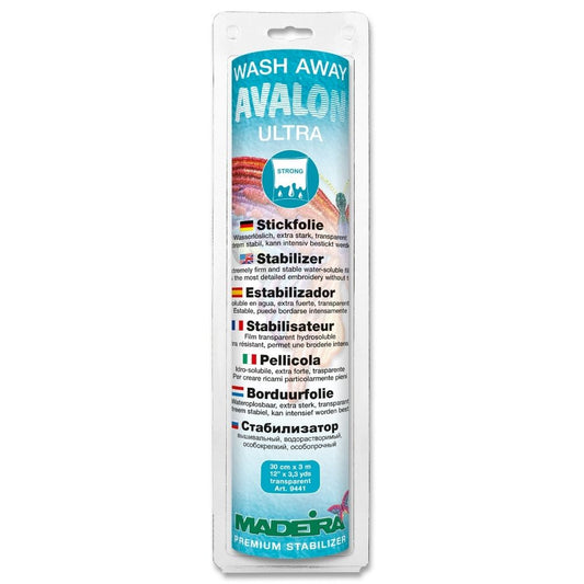 Madeira Avalon Ultra extra stabiles, wasserlösliches Stickvlies, 30 cm x 3 m