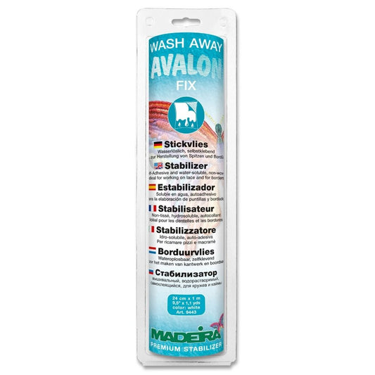 Madeira Avalon Fix selbstklebendes wasserlösliches Stickvlies 30 cm x 1 m