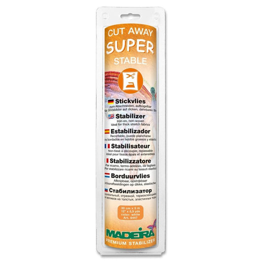 Madeira Super Stable 30 cm x 5 m, weiß