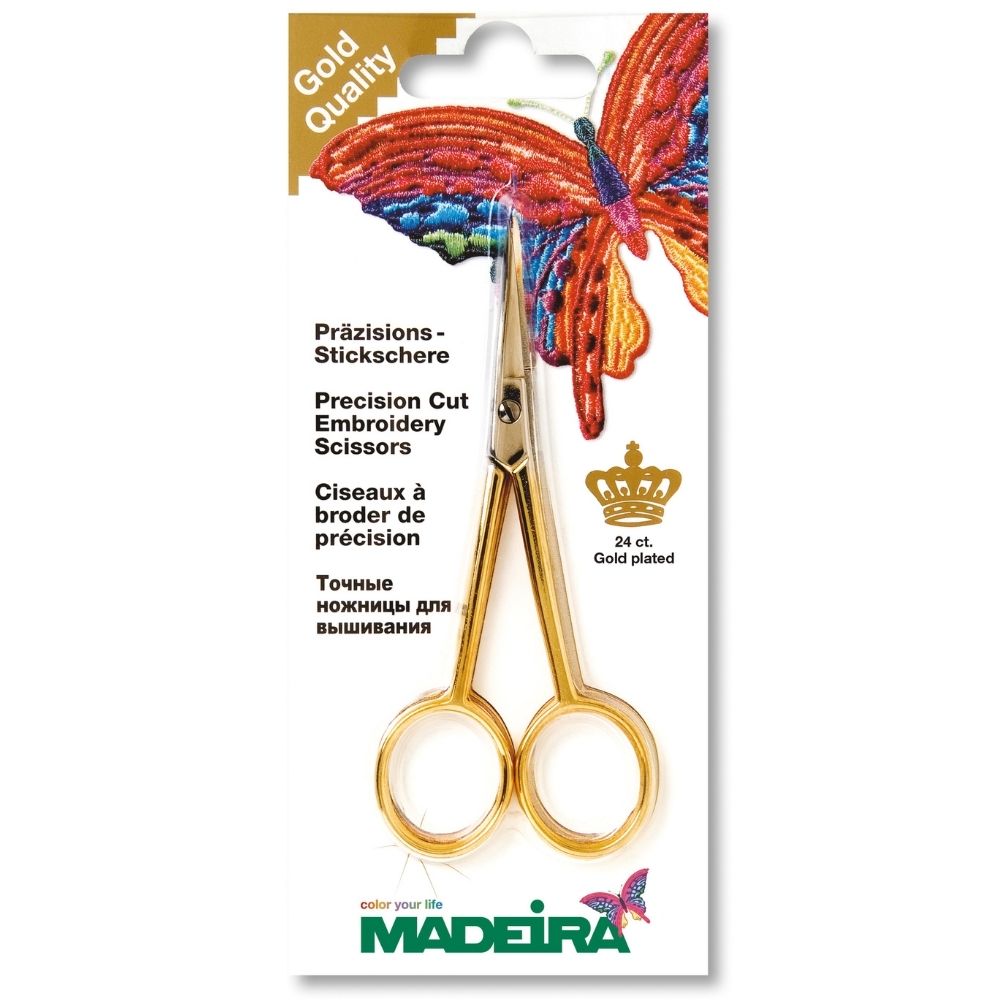 Madeira Präzisions Stickschere, gebogen
