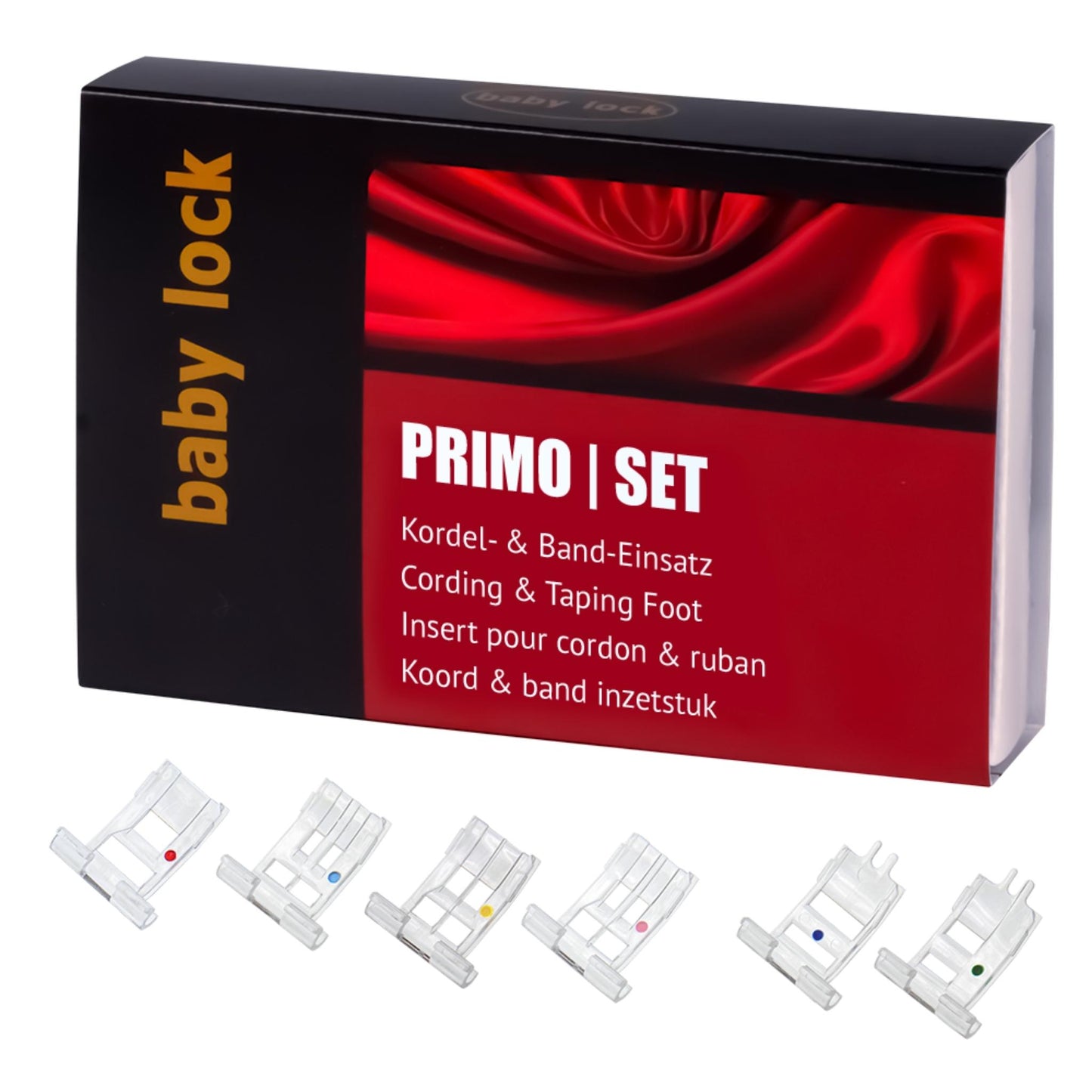 Babylock Primo-Set Kordel- und Band-Einsatz