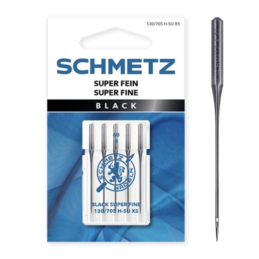 SCHMETZ Black Super Fein Nadeln Stärke 70