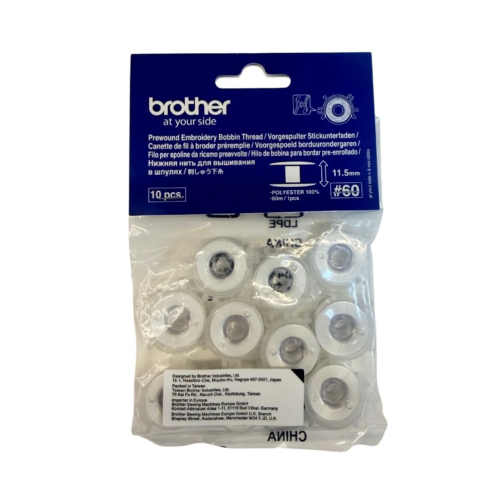 Brother Vorgespulte Näh-/Stick Unterfadenspulen mit Clips