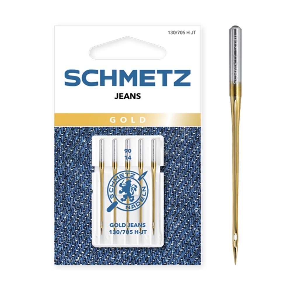 SCHMETZ Gold Jeans Nadeln Stärke 90 5er Packung