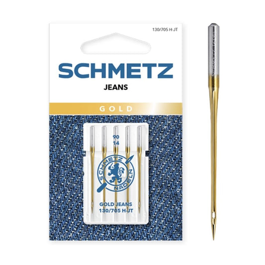 SCHMETZ Gold Jeans Nadeln Stärke 90 5er Packung