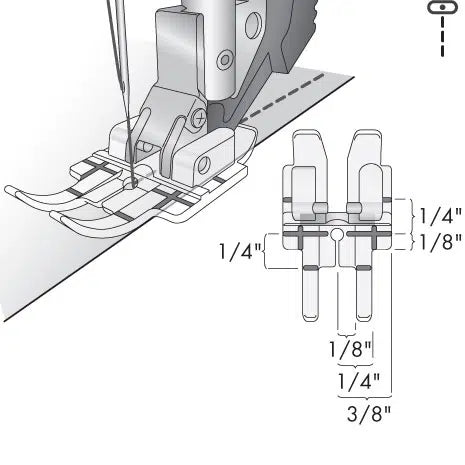 Pfaff 1/4 Inch Klarsicht- Quilt- und Patchworkfuß für IDT-System